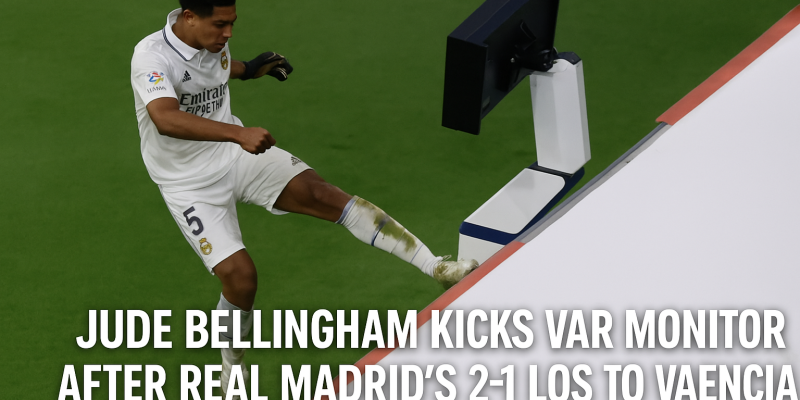 Jude Bellingham Kicks VAR Monitor After Real Madrid's 2-1 Loss to Valencia